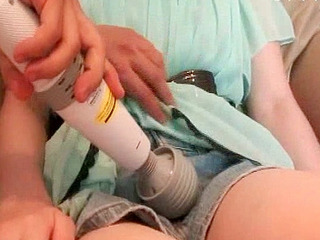 Pornstar from Japan with red hair, nipple clamp on and wanting to get fucked by her boyfriend