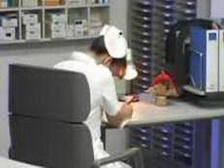 Horny Nurse gotta satisfy her needs, playing with her own whenever she's on Late Shift