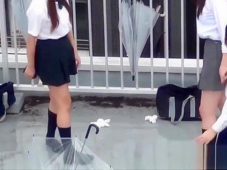 Japanese Students Get Naughty and Horny, Peeing in Public for the Sake of XXX Porn