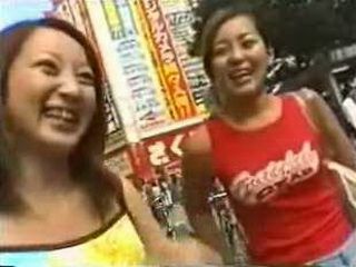 Jizz-Guzzling Japanese Girls Exploring Tokyo's Streets